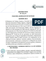 Instructivo 122/15 de Pago de Aguinaldo Gestion 2.015