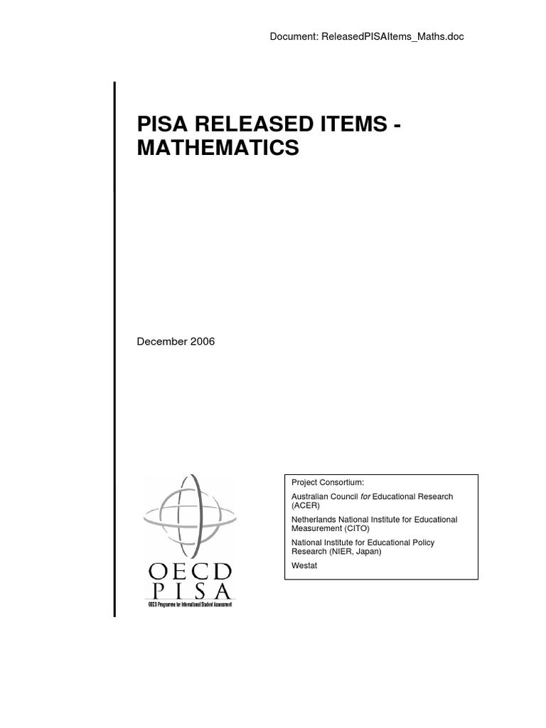 PISA Maths 2006 | PDF