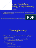 Abnormal Psychology, Psychopathology & Psychotherapy: What Should Be Labeled Deviant?