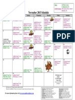 SCDNF November 2015 Schedule