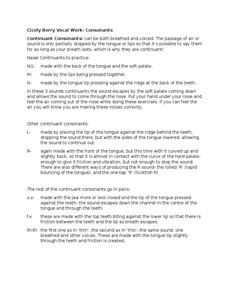 Cicely Berry Vocal Work PDF