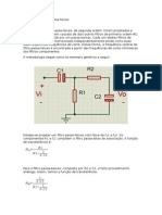 Projeto Dos Filtros Passa