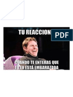 tu reacción cuando tu novia