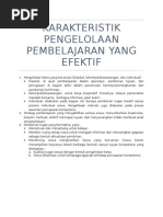 Download Karakteristik Pengelolaan Pembelajaran Yang Efektif by Idham Muqoddas SN291070413 doc pdf
