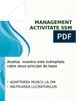 Management Activitate SSM