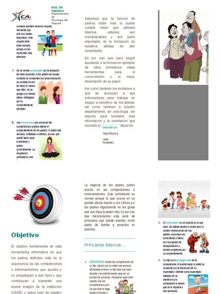 Rol de los padres en el deporte infantil | PDF | Sicología | Conceptos ...