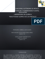 Química. "Reactividad Química de Los Metales"