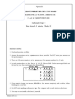 Aga Khan University Examination Board Higher Secondary School Certificate Class Xi Examination 2008