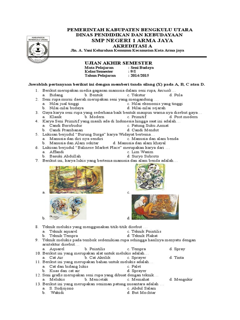 Soal Uas Sbk Kelas 9