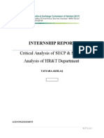 SECP Internship Report SWOT Analysis