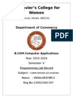 St. Xavier's College For Women: Department of Commerce