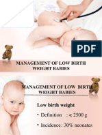 Management of Low Birth Weight Babies