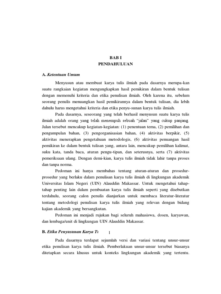 Sistematika Penulisan Karya Tulis Ilmiah