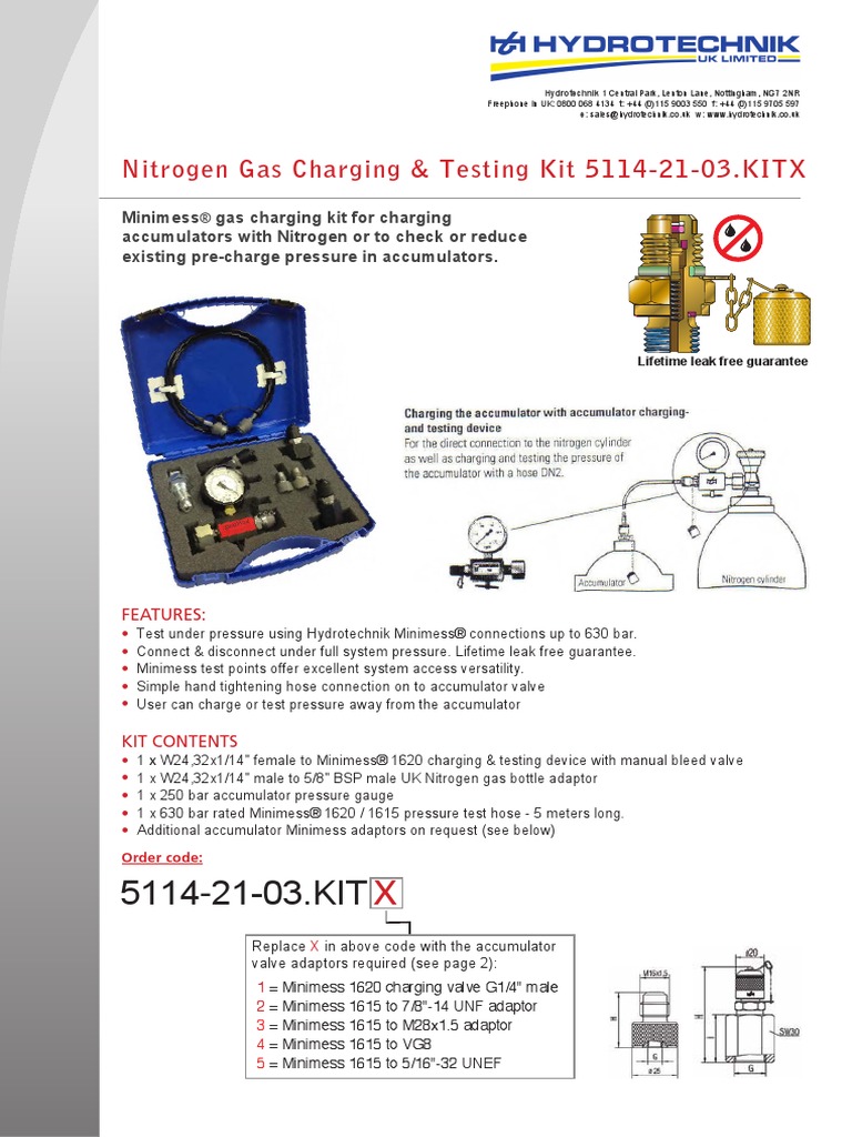 Minimess® Pressure, Flow & Temperature Testing & Oil Sampling Kits