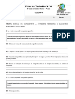 FICHADETRABALHONº6(FORMASDEREPRESENTARASUPERFÍCIETERRESTREEELEMENTOSFUNDAMENTAISDOMAPA)