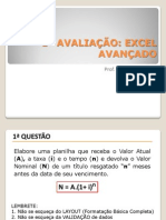 1 AVALIAÇÃO - Excel Avançado - EIA N3 PDF