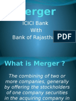 Merger: Icici Bank With Bank of Rajasthan