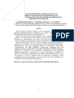 Effect of Environment, Communication and Leadership On The Employee Performance of