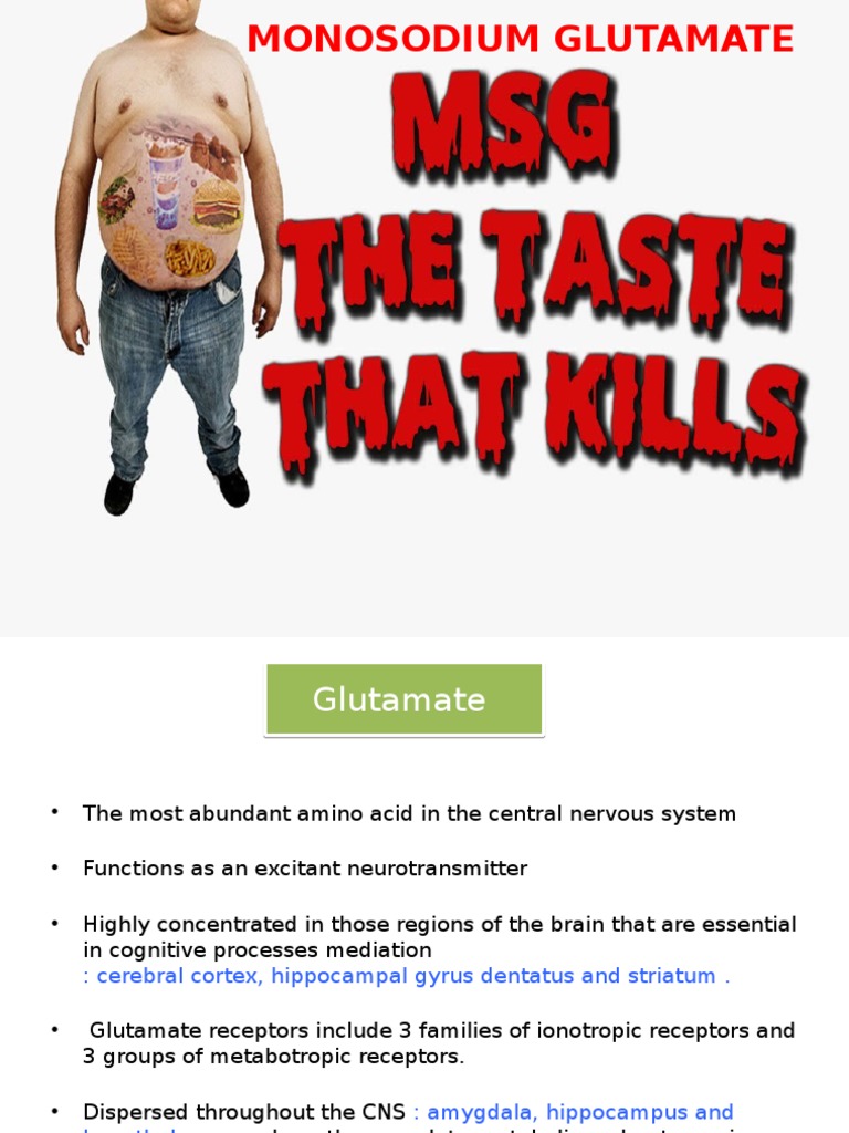 Side effects of msg on our neurons neurochemistry neurophysiology