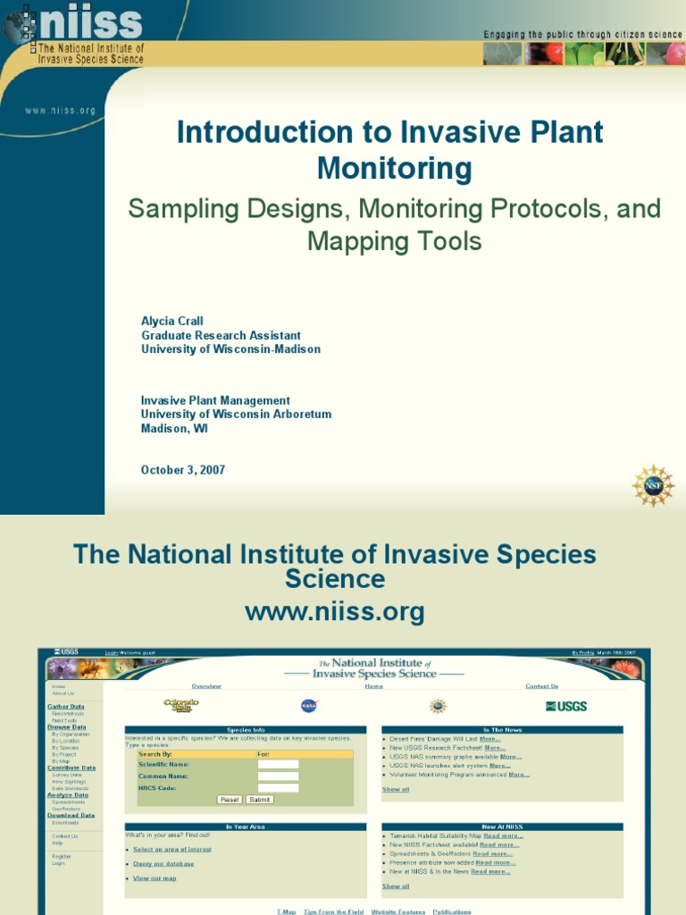 Introduction To Invasive Plant Monitoring Sampling Designs, Monitoring