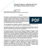 Revisión Crítica Del Estudio de Impacto Ambiental EIA Del Proyecto Mirador de La Empresa Ecuacorriente Ecuador