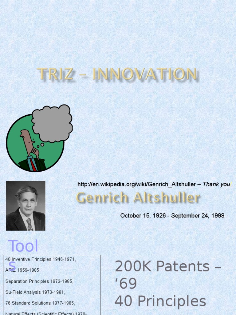 TRIZ Basics | PDF | Science | Technology (General)