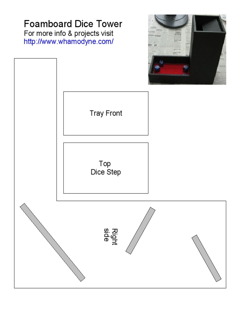 foamboard dice tower