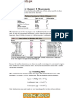 Chemistry - Measurements PDF
