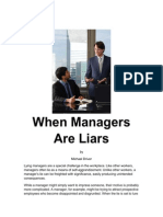 When Managers Are Liars