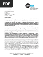 CoalBlue Letter To The President Nov 2015