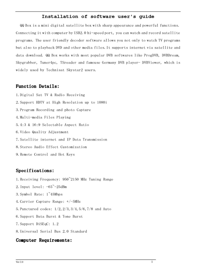 Installation of Software User's Guide | PDF