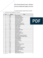 2nd Merit List BS Geology