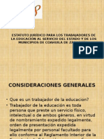 Estatuto Jurídico Para Los Trabajadores de La Educación Presentacion (1)