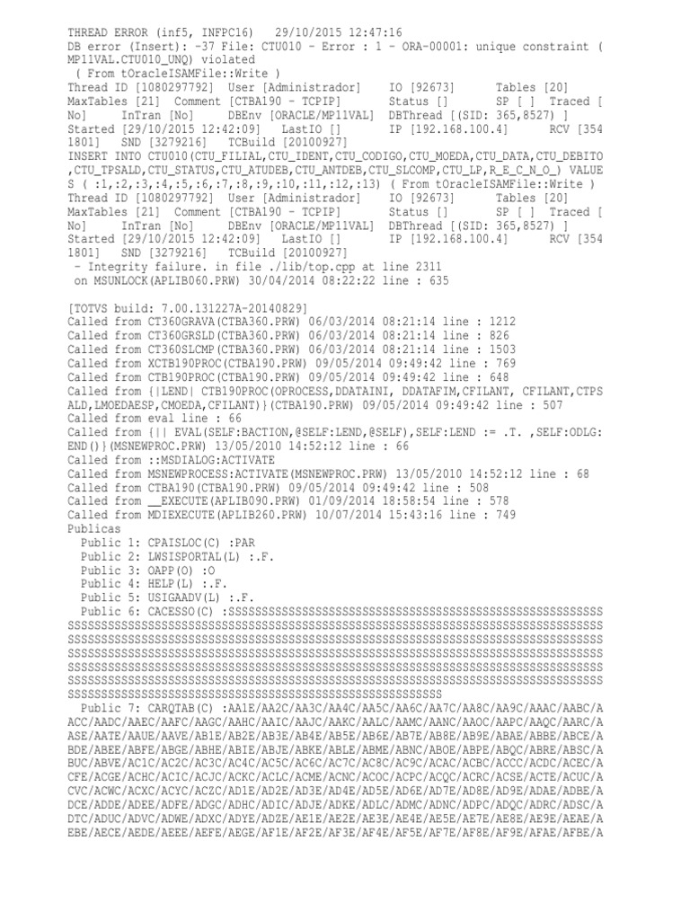 Error Log | PDF