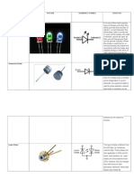 Name of Diode Picture Schematic Symbol Function: Light Emitting Diode (LED)