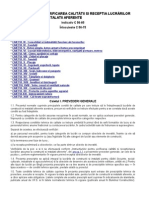 Normativ Pentru Verificarea Calitătii Si Receptia Lucrărilor de Constructii Si Instalatii Aferente