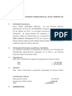 Notas a Los Estados Financieros Al 28 de Febrero 2013