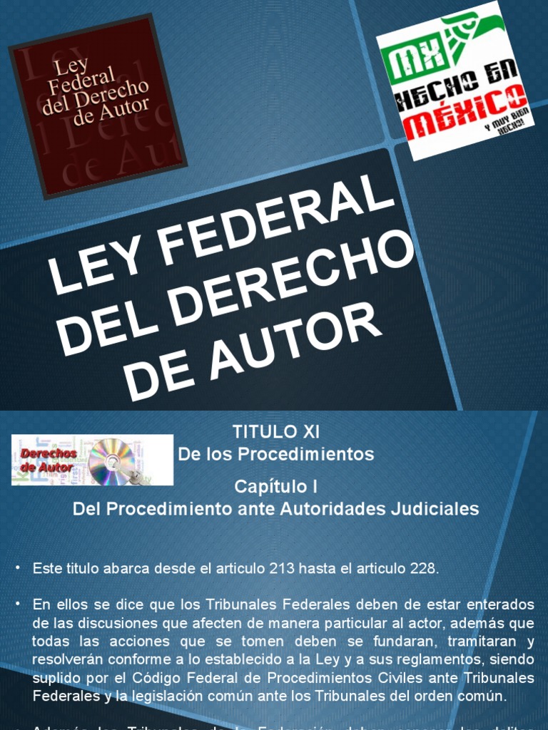 Ley Federal Del Derecho de Autor