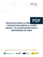 Protocolo Acoso Sexual Universidad Cadiz