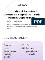 Anestesi Epidural Dan Umum Pada Laparatomy