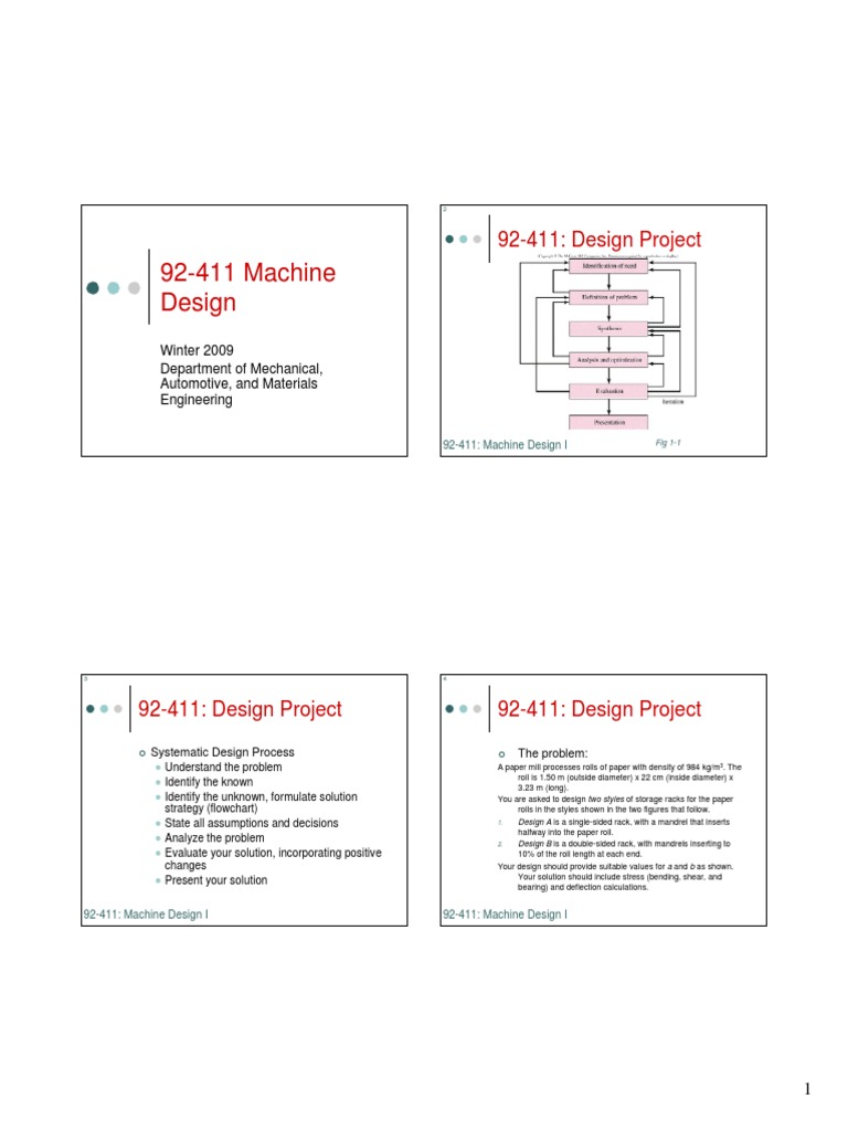 Machine Design Project for Paper Racks | PDF