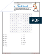 Irregular Verbs - Word Search