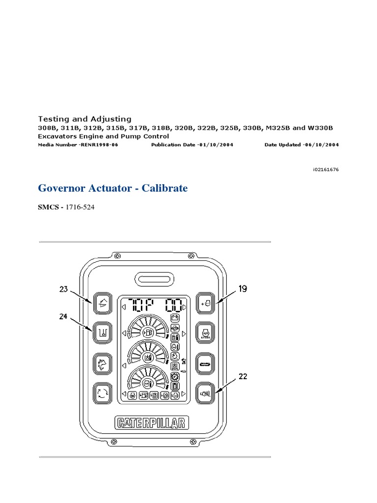 Governor Actuator Calibration Guide | PDF | Actuator | Switch