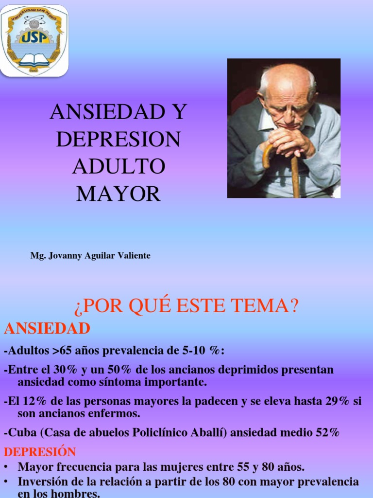 Ansiedad y Depresión en Adultos Mayores | PDF | Depresión (estado de ...