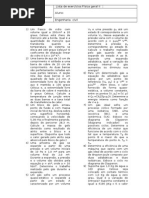 Lista de exercícios de física geral II