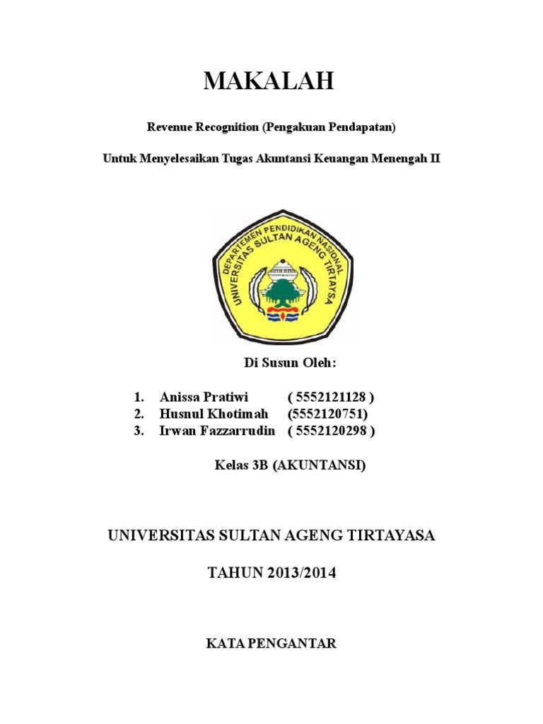 Revenue Recognition Pengakuan Pendapatan