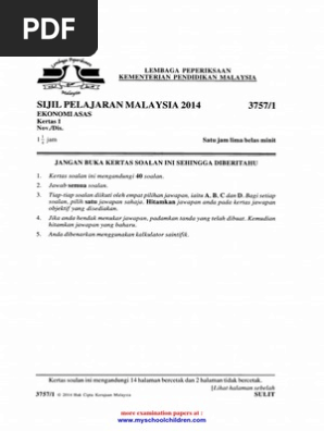 Ekonomi Asas Trial Spm 2014 Pdf