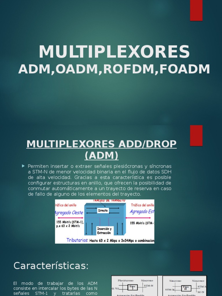 Multiplexores Adm, Oadm, Rofdm, Foadm | PDF | Transmisión de datos ...