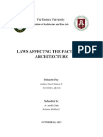 Laws Affectng The Pactice of Architecture: Far Eastern University