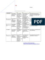 Personal Interview Rubric